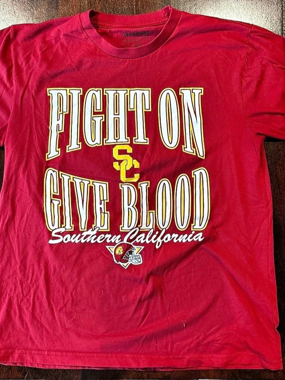 Homefield USC Fight On Give Blood T-Shirt Men's Red Large